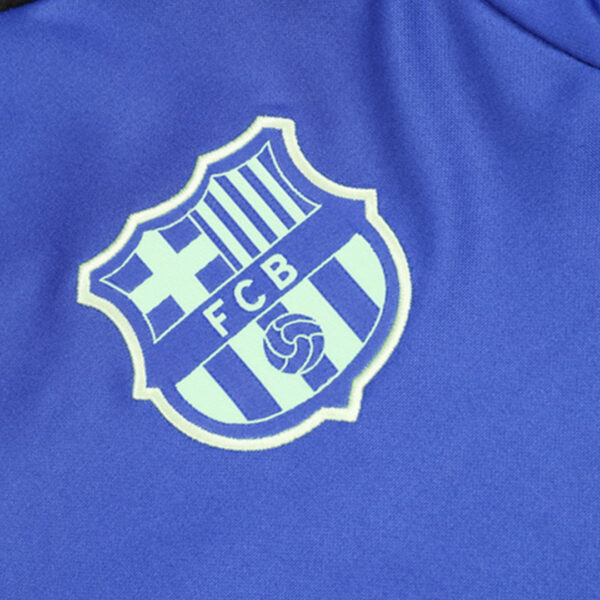 Kids Barcelona Zipper Sweat Kit(Top+Pants) Blue 2024/25 - Image 7