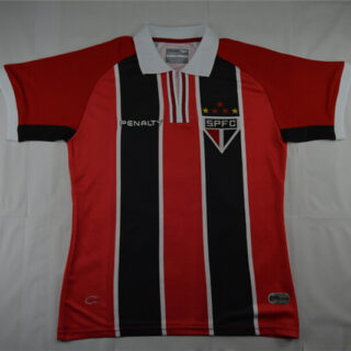 2015 Sao Paulo FC Away Red&Black Jersey Shirt