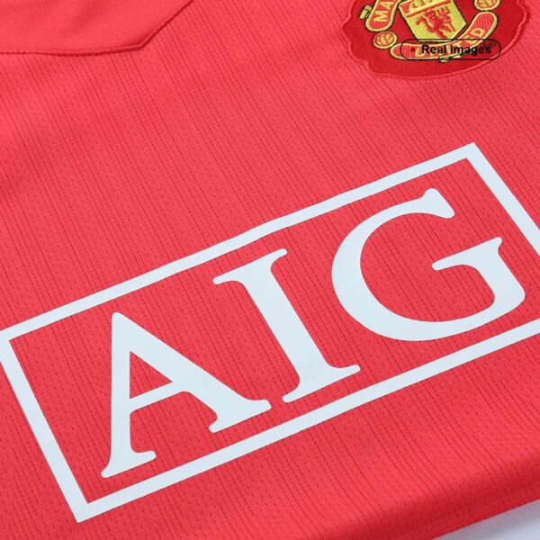Retro Manchester United Home Jersey 2007/08 - Image 5