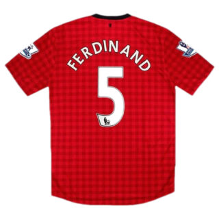 FERDINAND #5 Retro Manchester United Home Jersey 2012/13