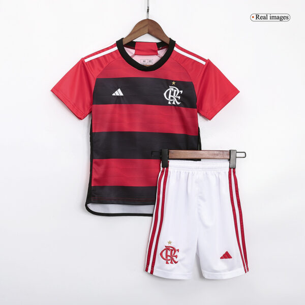 Kids CR Flamengo Home Jersey Kit 2023/24 - Image 3