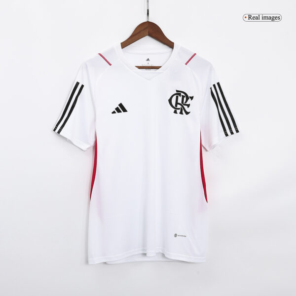 CR Flamengo Pre-Match Jersey White Replica 2023/24 - Image 3