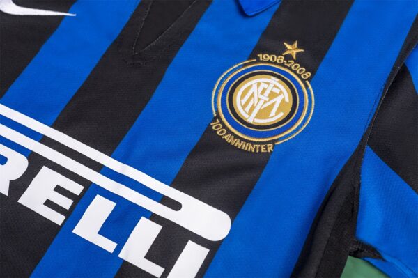 Retro Inter Milan 100th Anniversary Home Jersey 2007/08 - Image 3