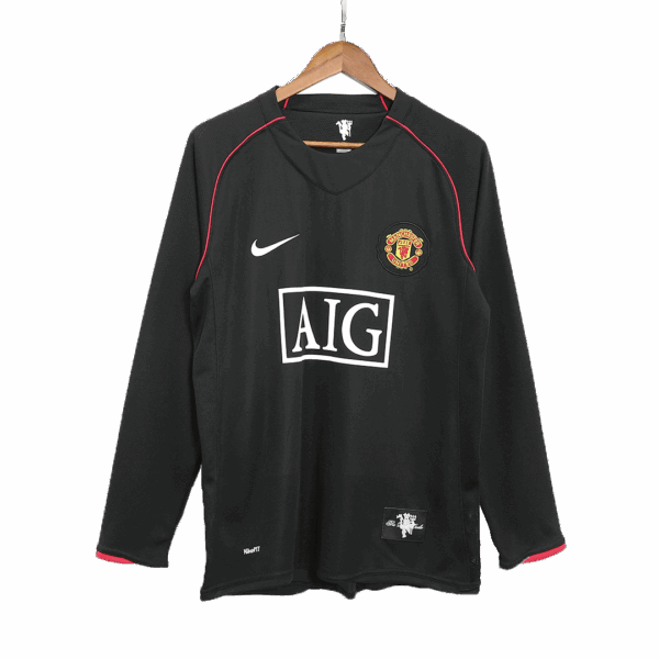 Retro Manchester United Away Long Sleeve Jersey 2007/08 - Image 3