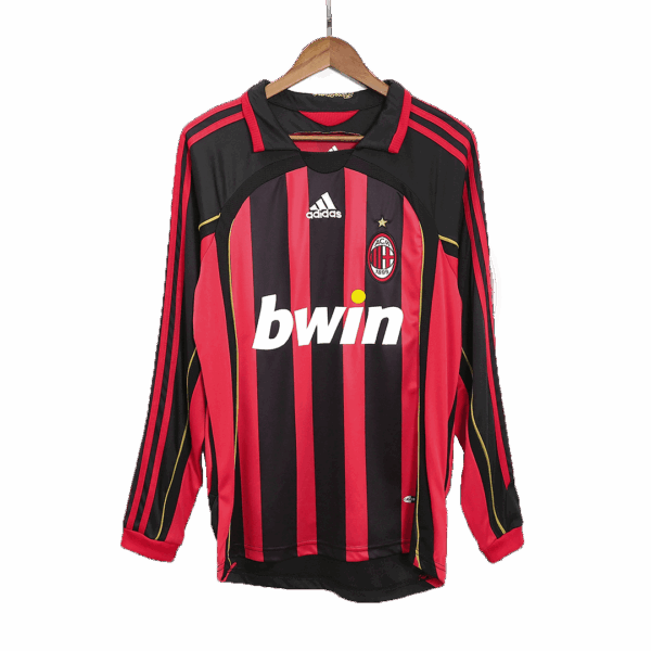 AC Milan Retro Jersey Home Long Sleeve 2006/07 - Image 12