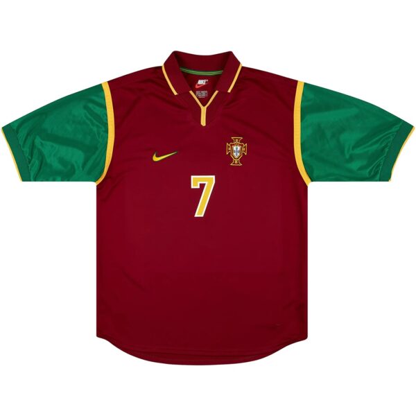 FIGO #7 Retro Portugal Home Jersey 1998 - Image 2