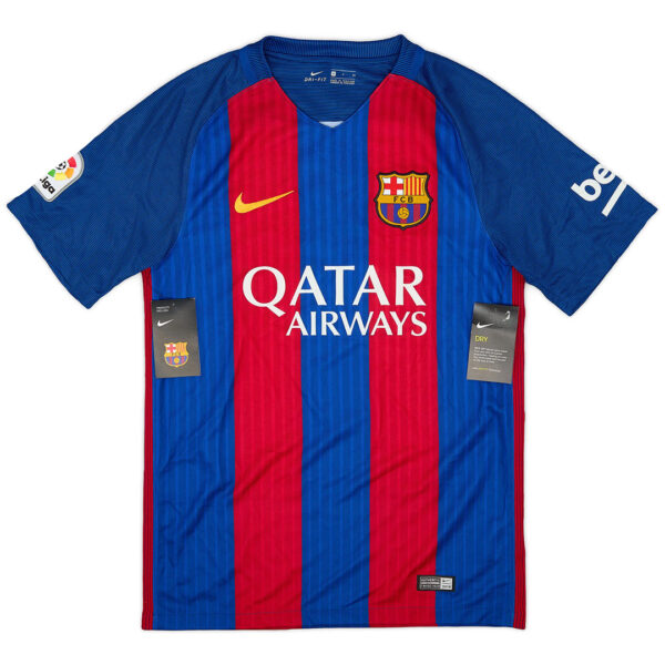 Messi #10 Barcelona Home Retro Jersey 2016/17 - Image 2