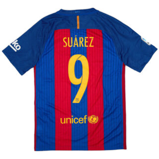 SUAREZ #9 Barcelona Home Retro Jersey 2016/17