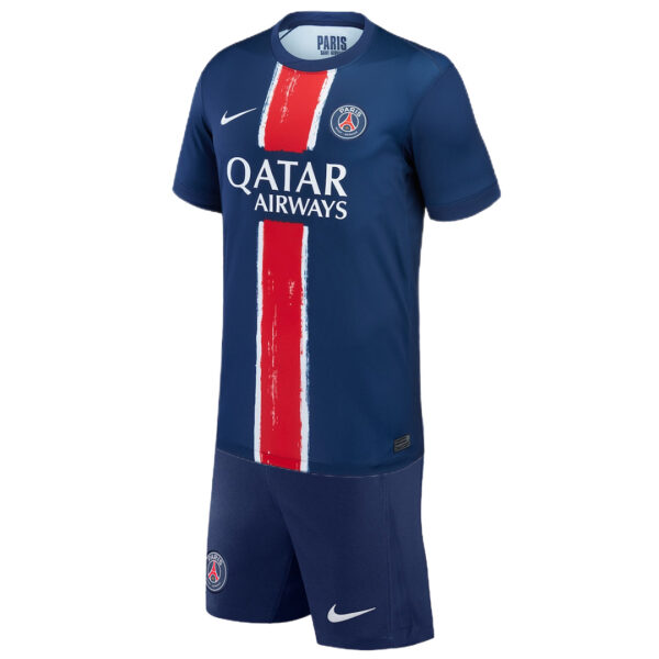 KVARATSKHELIA #7 Kids PSG Home Jersey Kit 2024/25 - Image 3