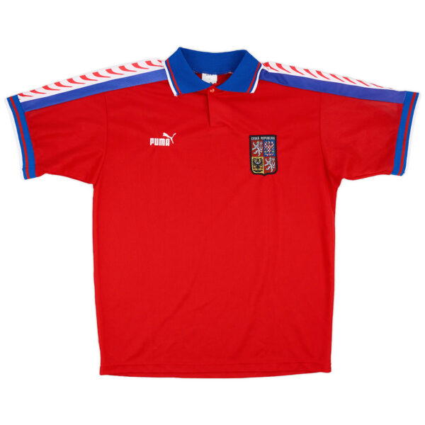 Nedved #4 Retro Czech Republic Home Jersey 1996/98 - Image 3