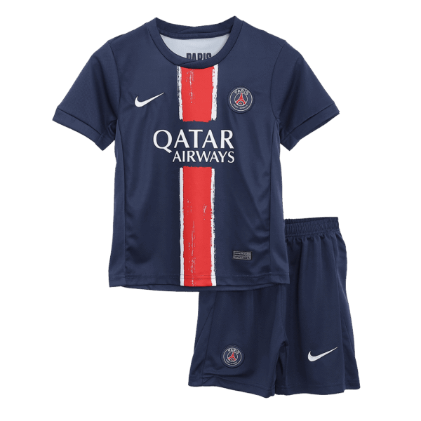 KVARATSKHELIA #7 Kids PSG Home Jersey Kit 2024/25 - Image 4