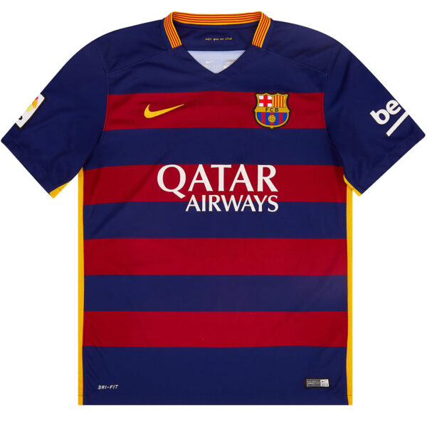 Su??rez #9 Retro Barcelona Home Jersey 2015/16 - Image 2