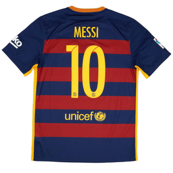 Messi #10 Retro Barcelona Home Jersey 2015/16