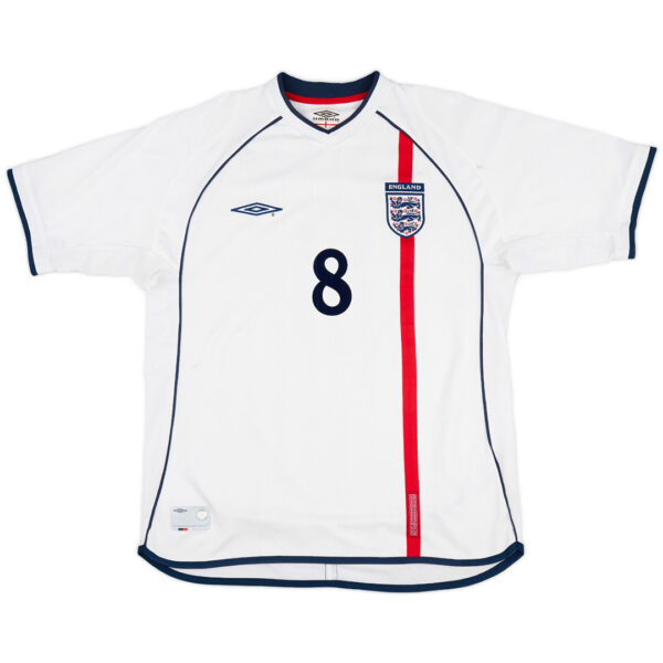 SCHOLES #8 Retro England Home Jersey World Cup 2002 - Image 2