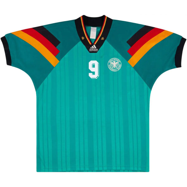 VOLLER #9 Germany Retro Jersey Away 1992 - Image 2