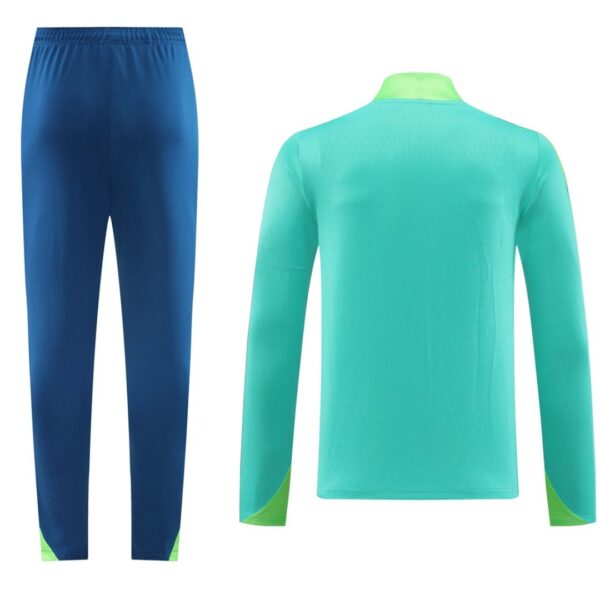 Brazil Zipper Sweatshirt Kit Top+Pants Green 2024/25 - Image 2