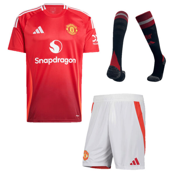 [Super Replica] Manchester United Home Full Kit(Jersey+Shorts+Socks) 2024/25 - Image 2