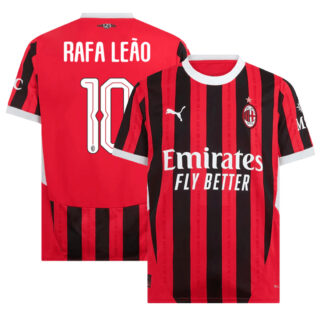 RAFA LEAO #10 AC Milan Home Jersey 2024/25 - UCL Font
