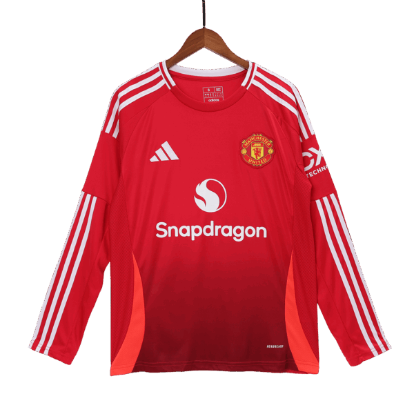 Manchester United Home Long Sleeve Jersey 2024/25 - Image 3