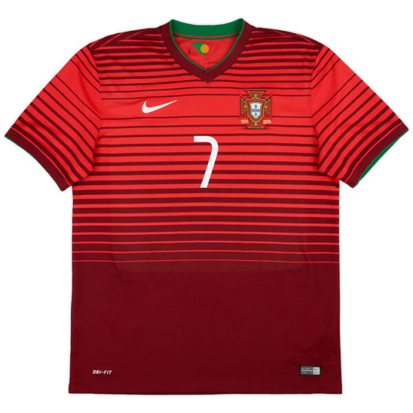 RONALDO #7 Retro Portugal Home Jersey 2014 - Image 2