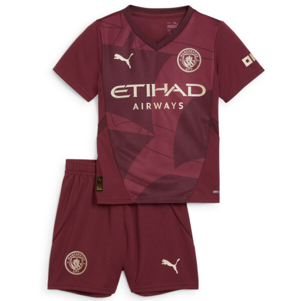 Kids Manchester City Third Full Kit Jersey+Shorts+Socks 2024/25 - Image 2