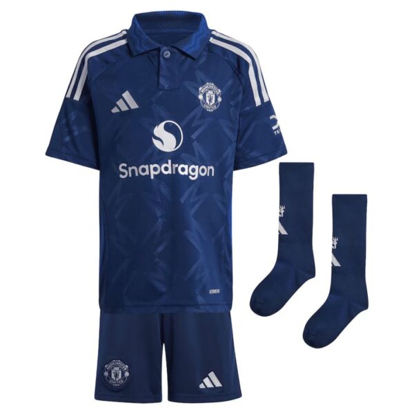Kids Manchester United Away Full Kit(Jersey+Shorts+Socks) 2024/25 - Image 2