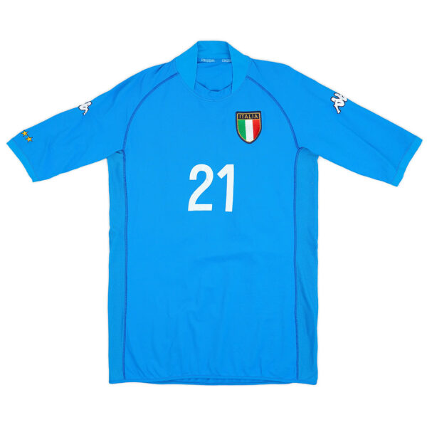 VIERI #21 Retro Italy Home Jersey World Cup 2002 - Image 2