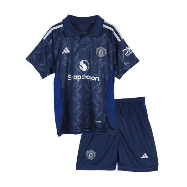 Kids Manchester United Away Kit Jersey+Shorts 2024/25 - Image 3