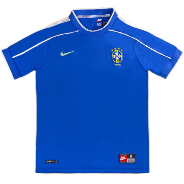 RIVALDO #10 Retro Brazil Away Jersey World Cup 1998 - Image 3
