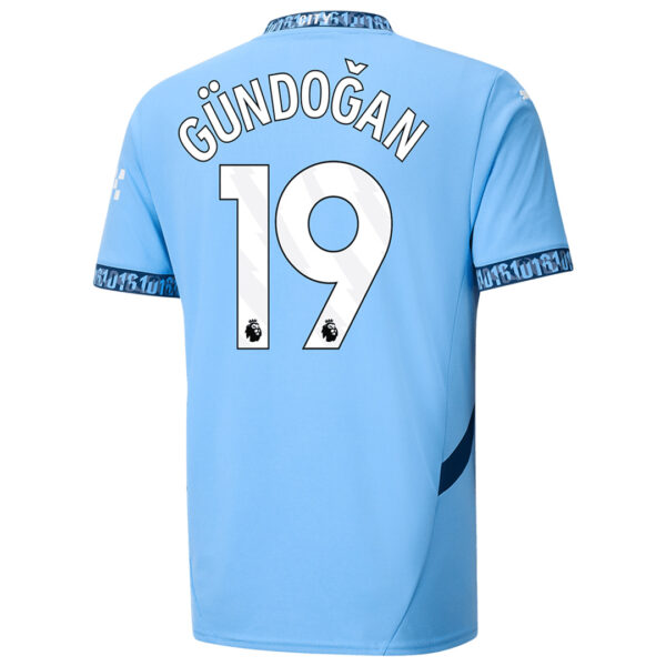 GUNDOGAN #19 Manchester City Home Jersey 2024/25 - Image 2