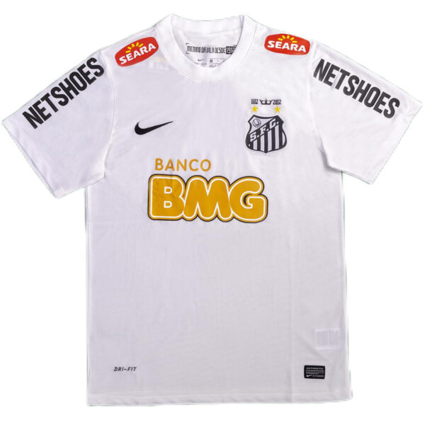 Neymar Jr #11 Retro Santos FC Home Jersey 2012 - Image 2