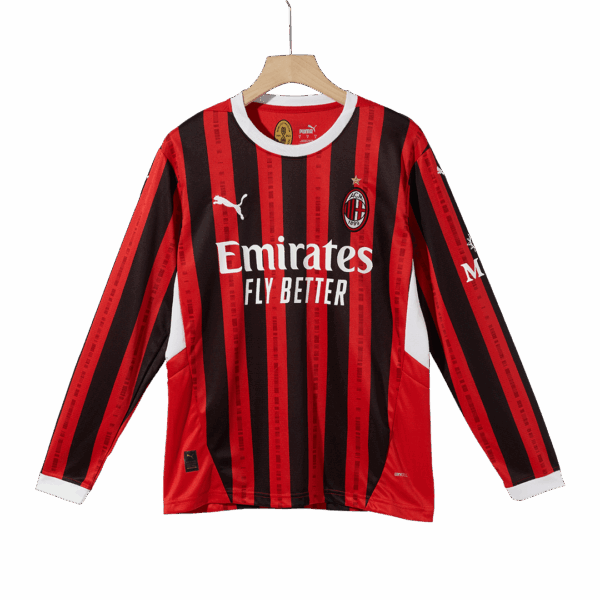 AC Milan Home Long Sleeve Jersey 2024/25 - Image 3
