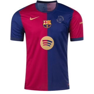 [Super Replica] Barcelona 125th Anniversary Spotify Logo Without Text Home Jersey 2024/25