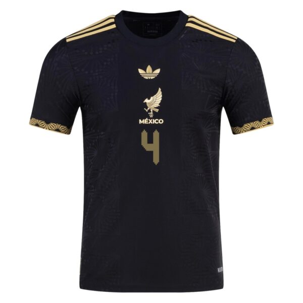 E. ALVAREZ #4 Mexico Third Jersey Gold Cup Player Version 2025 - Image 2