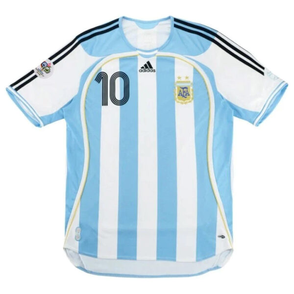 Argentina RIQUELME #10 Retro Jersey Home World Cup 2006 - Image 2