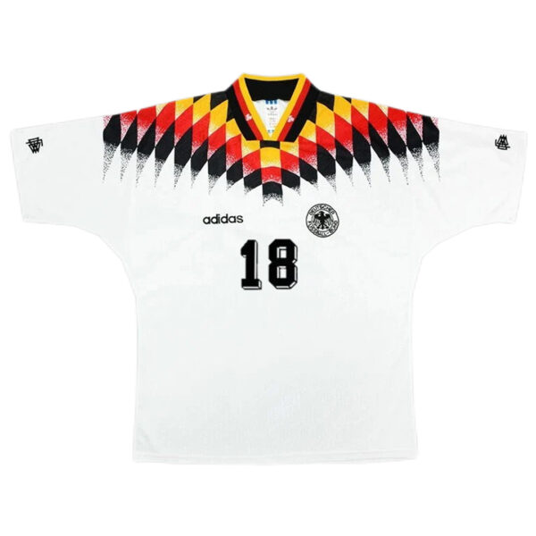 KLINSMANN #18 Retro Germany Jersey Home 1994 - Image 2