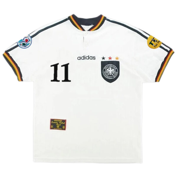 KUNTZ #11 Retro Germany Home Jersey Euro Cup 1996 - Image 2