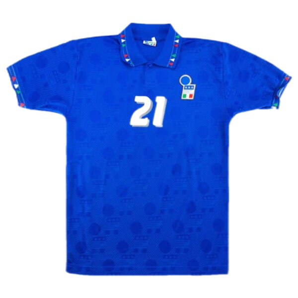 Italy ZOLA #21 Retro Jersey Home Replica World Cup 1994 - Image 2