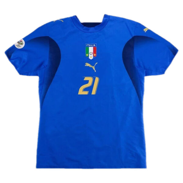PIRLO #21 Italy Retro Home Jersey World Cup 2006 - Image 2