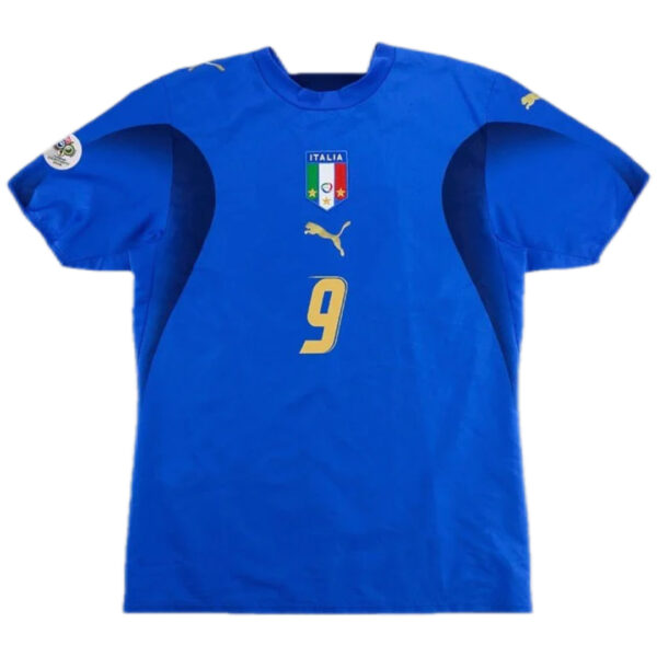 TONI #9 Italy Retro Home Jersey World Cup 2006 - Image 2