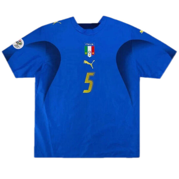CANNAVARO #5 Italy Retro Home Jersey World Cup 2006 - Image 2
