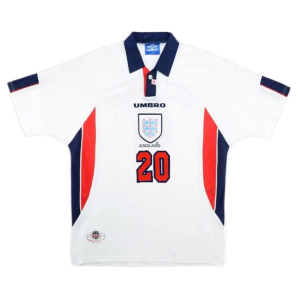 Owen #20 Retro England Home Jersey World Cup 1998 - Image 2