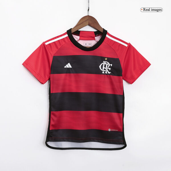 Kids CR Flamengo Home Jersey Kit 2023/24 - Image 4