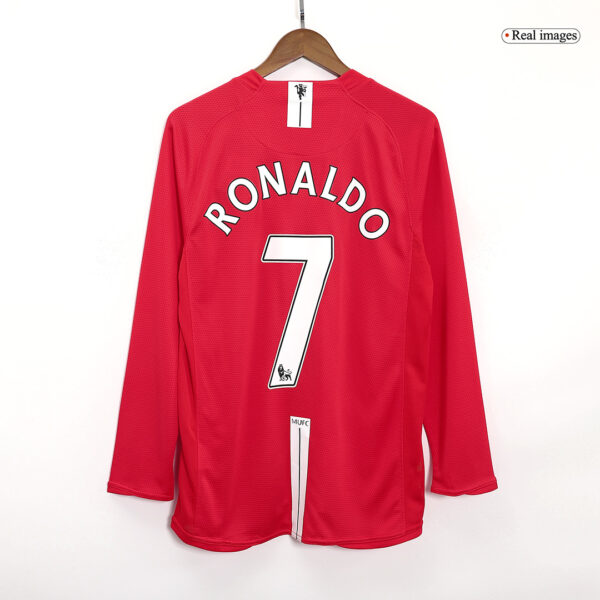 Manchester United RONALDO #7 Retro Jersey Long Sleeve 2007/08 - Image 4