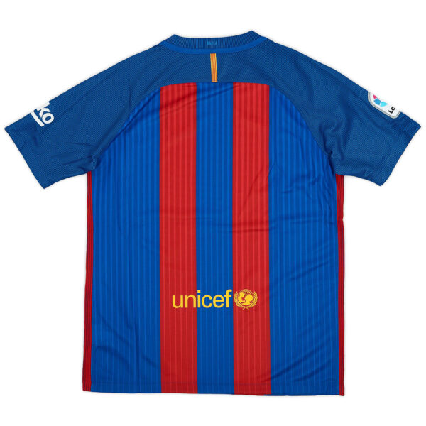 Messi #10 Barcelona Home Retro Jersey 2016/17 - Image 3