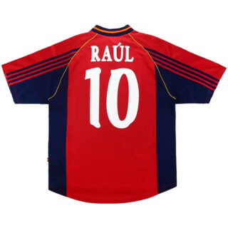 RAUL #10 Retro Spain Home Jersey World Cup 1998