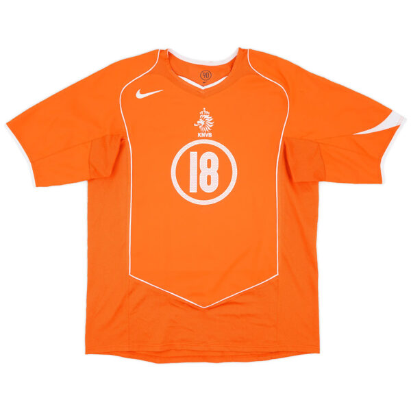 V.PERSIE #18 Netherlands Retro Jersey Home EURO 2004 - Image 2