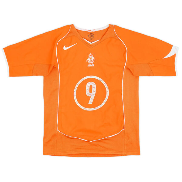 KLUIVERT #9 Netherlands Retro Jersey Home EURO 2004 - Image 2