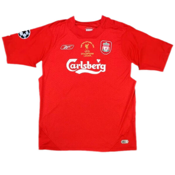Liverpool Gerrard #8 Retro UCL Final Jersey 2005 - Image 2
