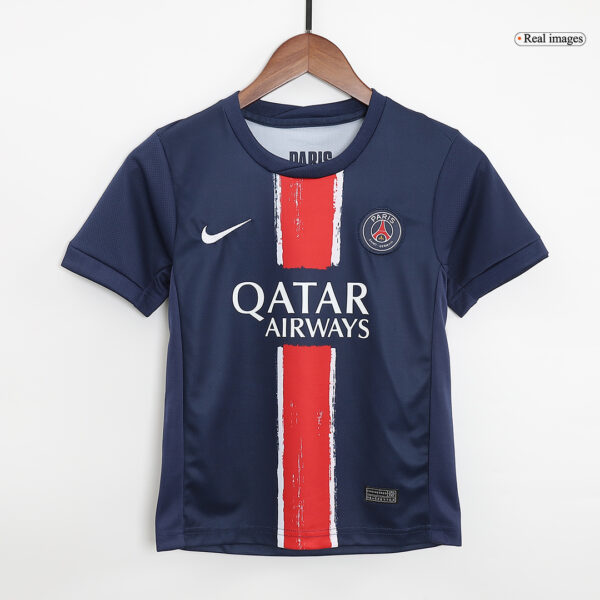 KVARATSKHELIA #7 Kids PSG Home Jersey Kit 2024/25 - Image 5